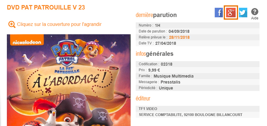 DVD Patrouille V23 Popup